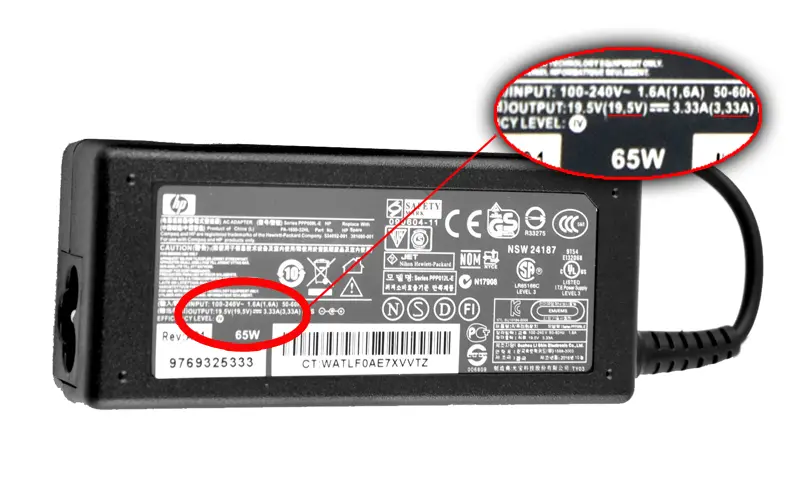 Chargeur transformateur ordinateur - détails techniques